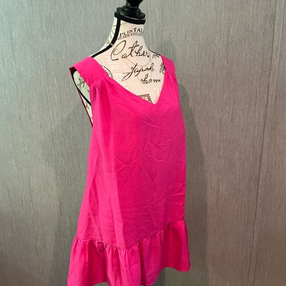 Boohoo Fuchsia Sleeveless Dress Size 16 - Picture 2 of 7